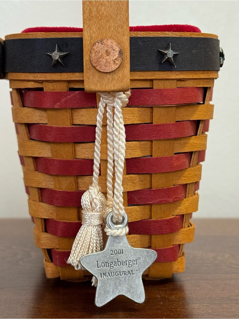 Longaberger Inaugural Basket FAMILY Signed American Patriotic Decor 2001 Retired - Picture 3 of 9